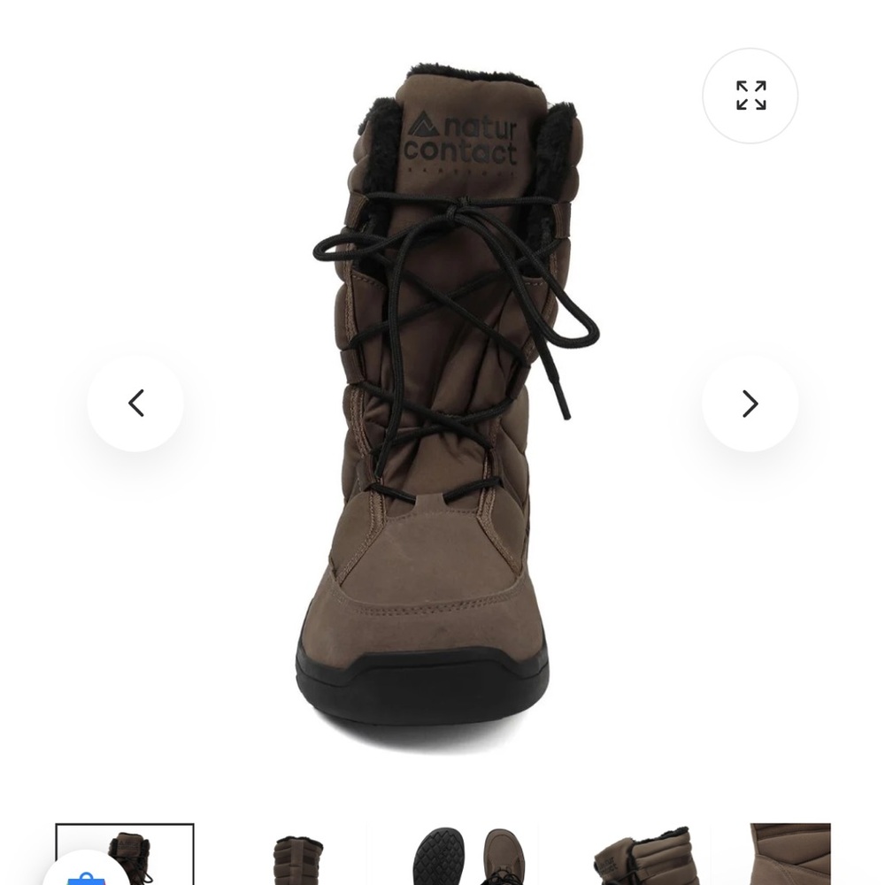 Brown Winter Boots with Black Soles - Picture 2 of 6